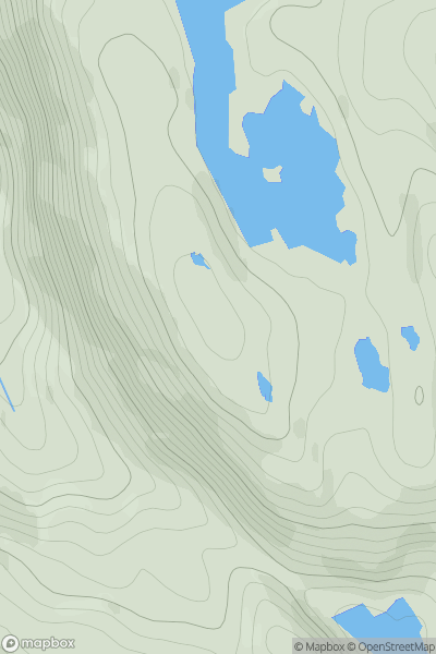 Thumbnail image for A' Chailleach [Scourie to Lairg] showing contour plot for surrounding peak